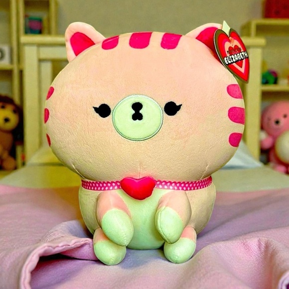Mimicoco Other - Mimicoco Elizabeth Weighted Plushie Pig Pink & White Soft Valentines Plushie NWT